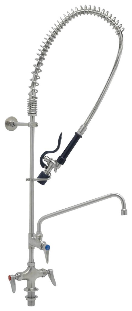 EVERSTEEL Edelstahl 2-Hebelmischer 1-Loch mit Schwenkhahn mit LOW-FLOW Brause