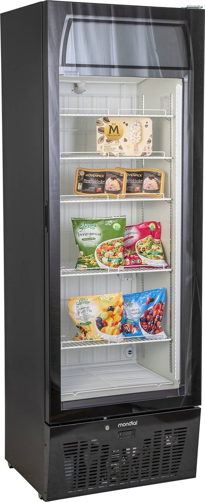 KBS Glastürtiefkühlschrank TK 402 GDU schwarz