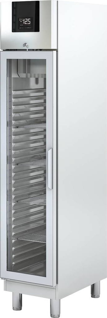 KBS Edelstahlkühlschrank mit Glastür ohne Maschine KU 359 G ZK