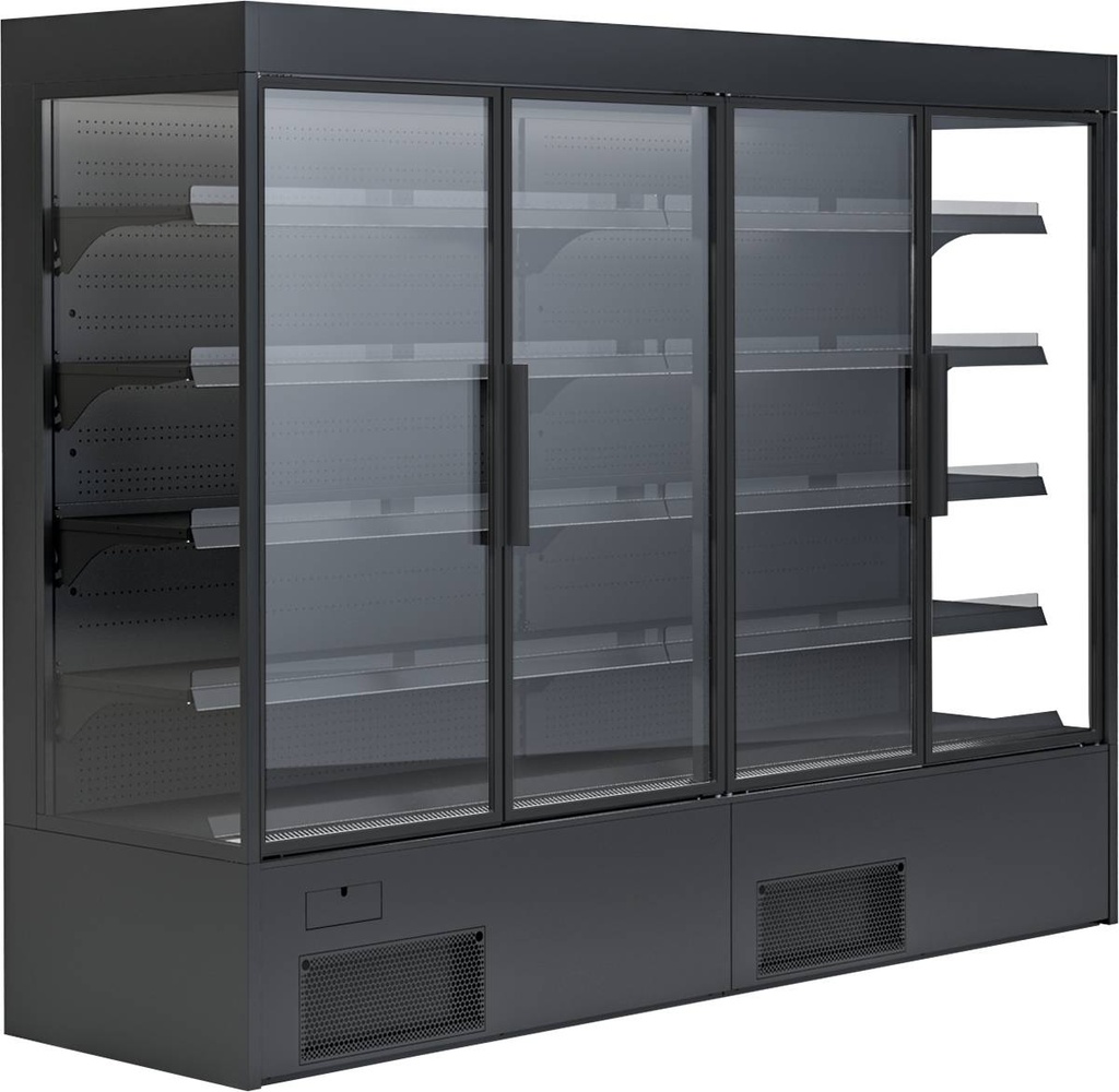 KBS Wandkühlregal Variant 257 Black Line mit Drehtüren