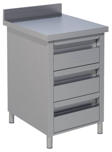 KBS Schubladenschrank 3 Schubladen BxT 50x60cm Aufkantung