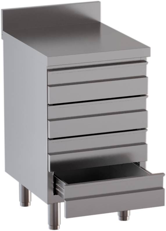 KBS Schubladenschrank 4 Schubladen BxT 50x70cm mit Aufkantung