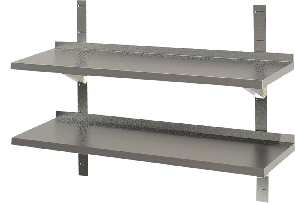 KBS Wandbord 2 Böden mit Aufkantung B 120cm x T 40cm