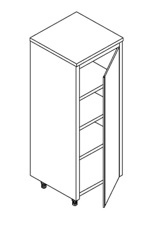 KBS Geschirrschrank Breite 70cm Höhe 150cm mit Flügeltür