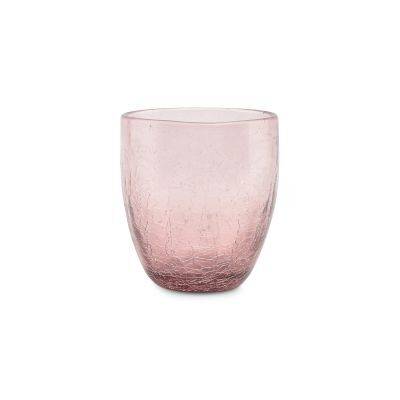 Glas Crackle, 25 cl, rosa