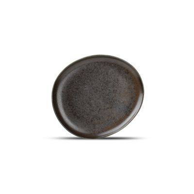 Teller Ceres aus Porzellan, 21 x 18,5 cm, schwarz