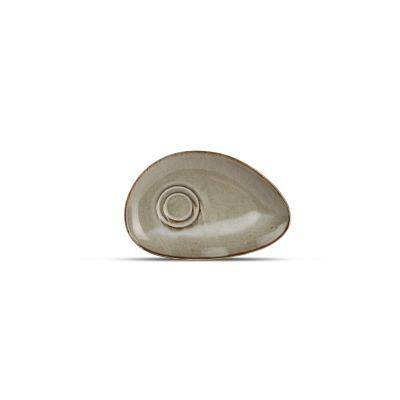 Untertasse Ceres, 20 x 13 cm, grau