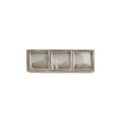 Servierplatte Ceres, 24 x 8 cm, grau