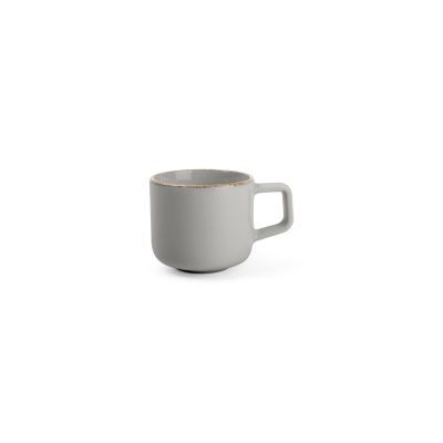 Mocha-Becher Collect aus Porzellan, 10 cl, grau