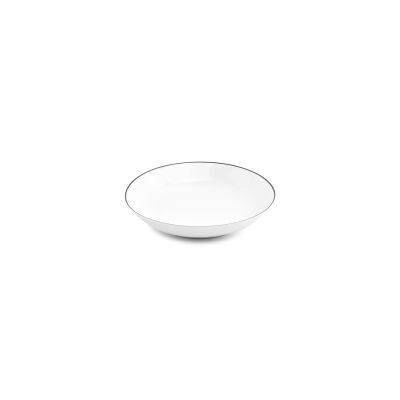 Tiefer Teller Coupe schwarzer Rand Basic White, Ø 21 cm, H 4 cm