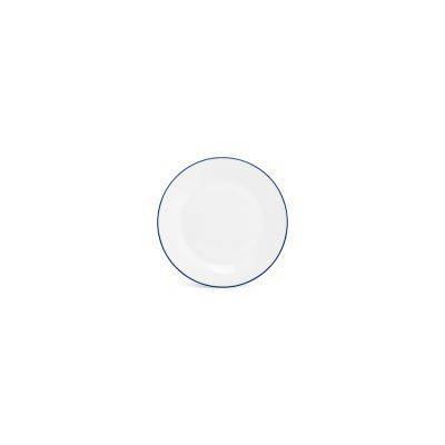 Teller blauer Rand Basic White, 20,5 cm