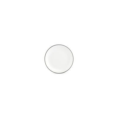 Teller Coupe grüner Rand Basic White, 15 cm