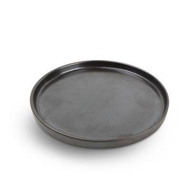 Teller Verso, ø 24 cm, H 2 cm, schwarz