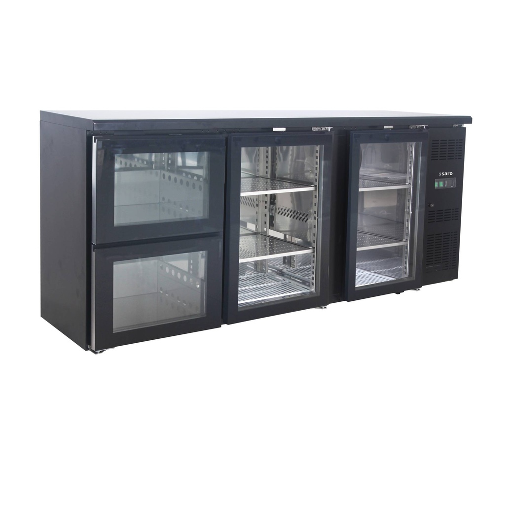 SARO Barkühler, 2 Glastüren+2 Schubladen, BC 3100 G S2