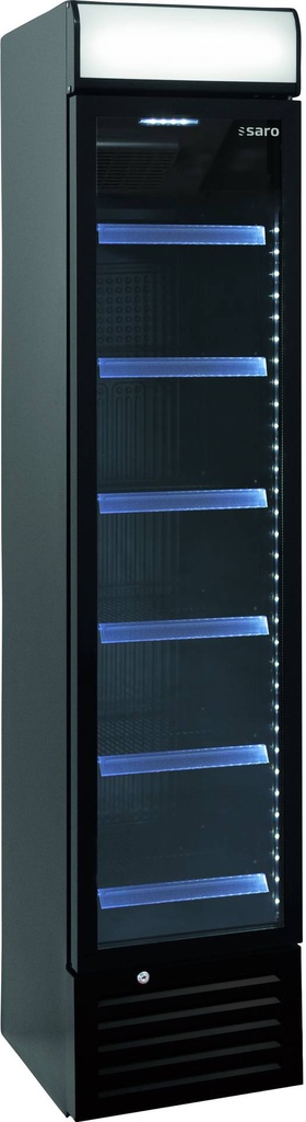 SARO Getränkekühlschrank, Werbetaf., schmal, DK 134 PRO