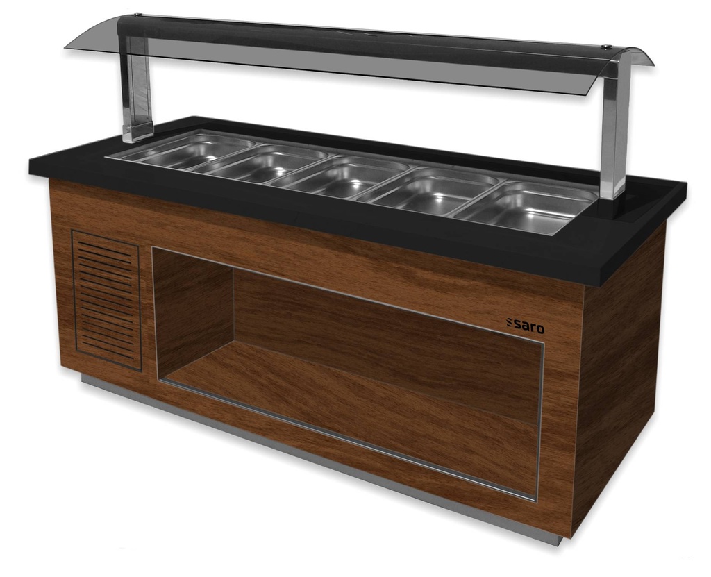 SARO Heißes Buffet Modell PREMIUM LINE SB-H230 Walnuss