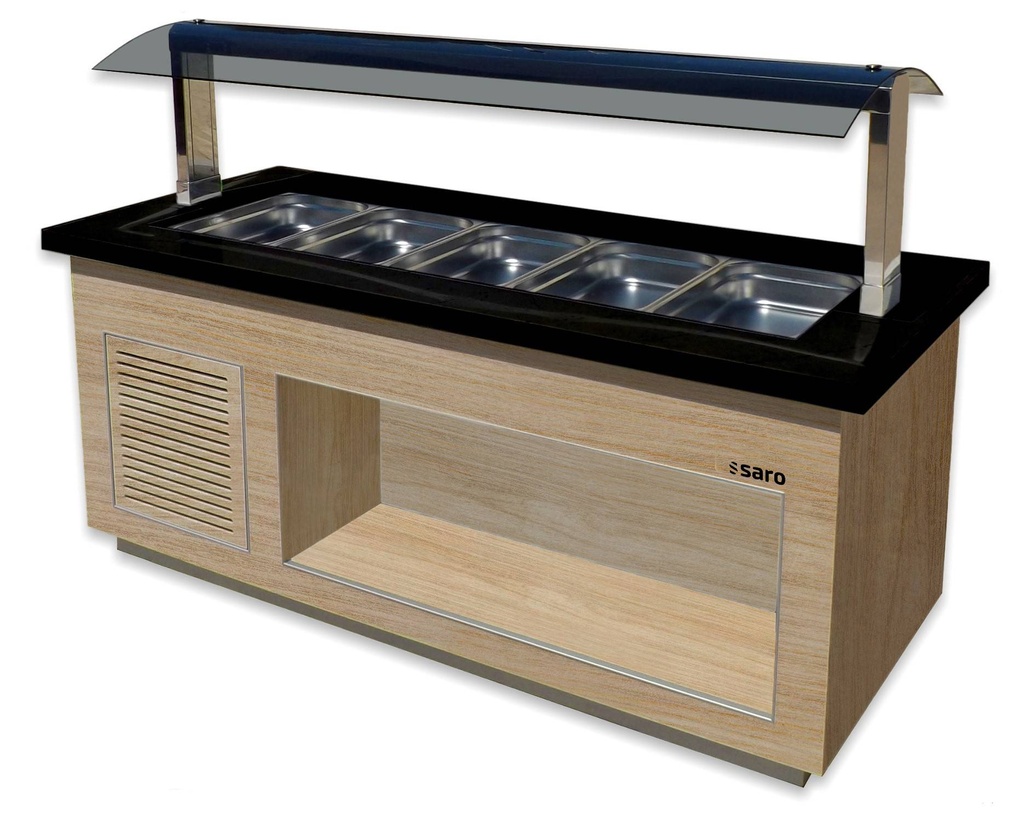 SARO Heißes Buffet f.5x 1/1GN, PREMIUM LINE SB-H200 OAK