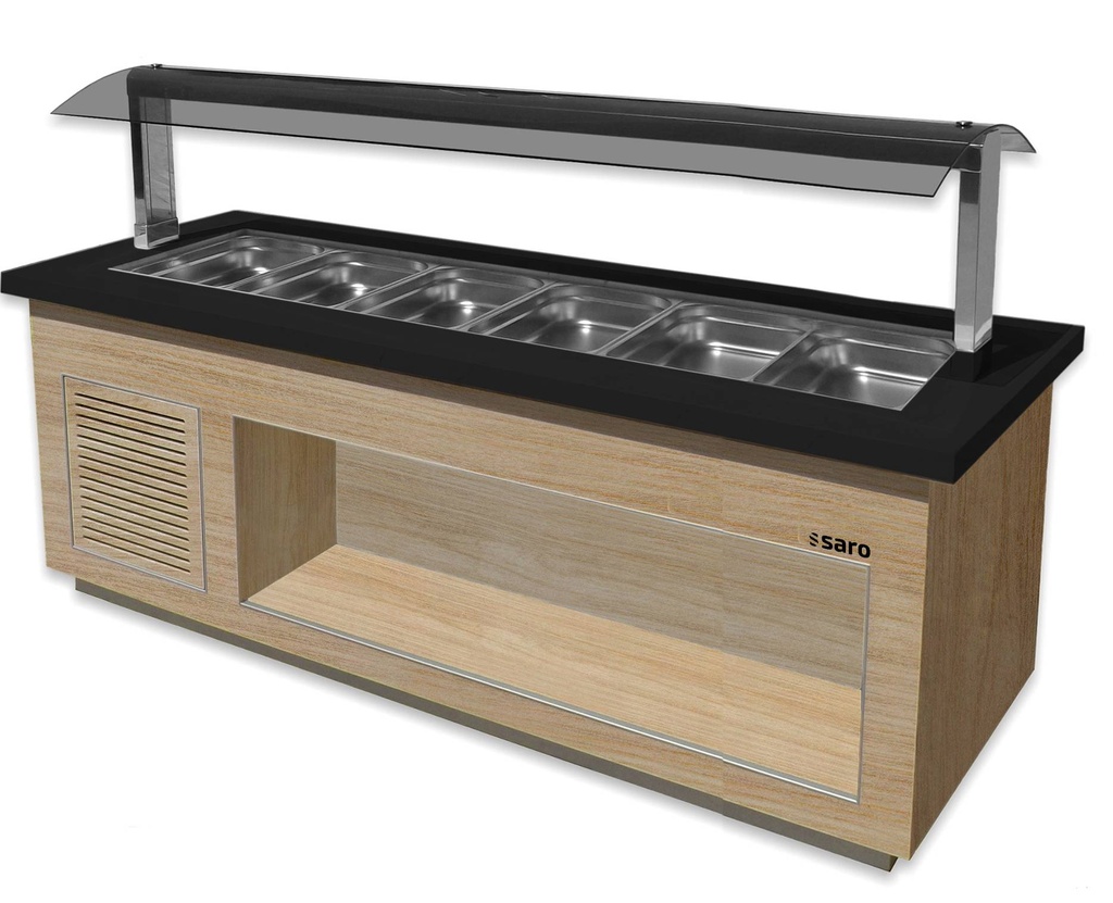 SARO Heißes Buffet f.6x 1/1GN, PREMIUM LINE SB-H230 OAK