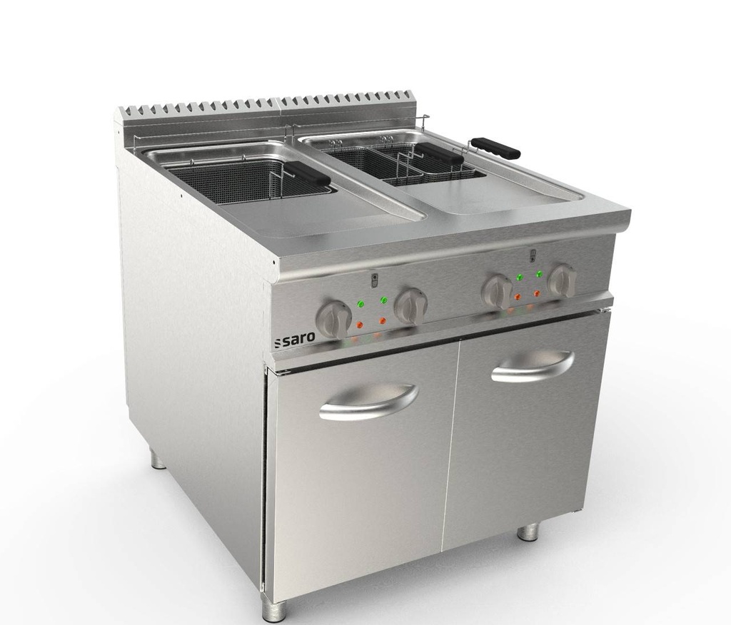 SARO Elektrofritteuse 2 x 21 Liter, Modell LQ/FRE2V21