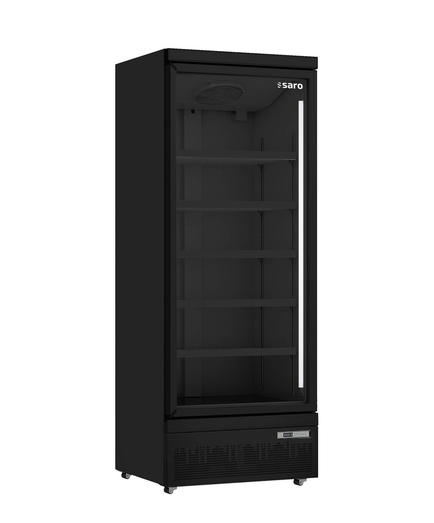 SARO Kühlschrank, Glastür, Modell GTK 600 PRO - schwarz