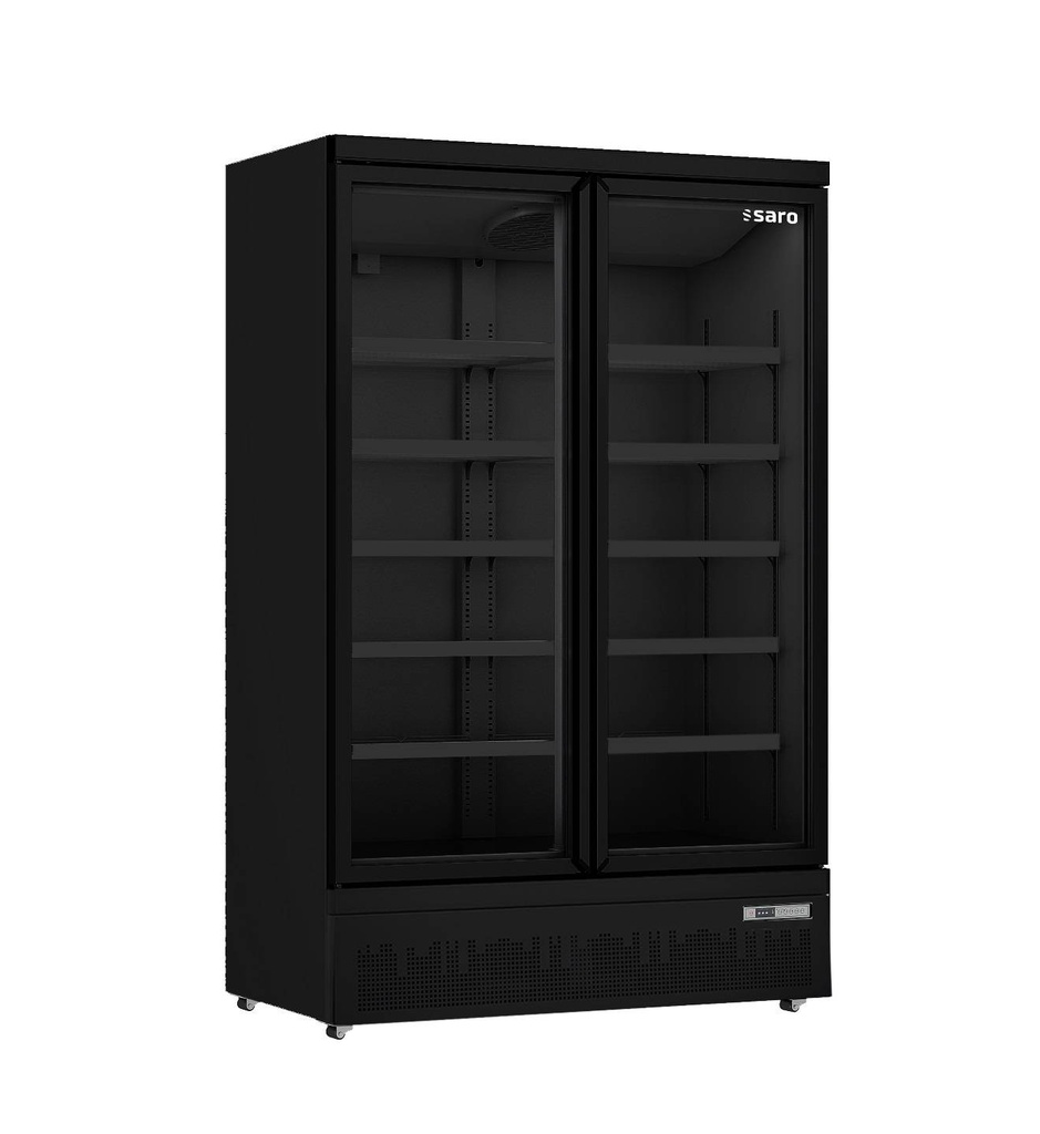 SARO Kühlschrank, 2 Glastüren, GTK 1000 PRO - schwarz