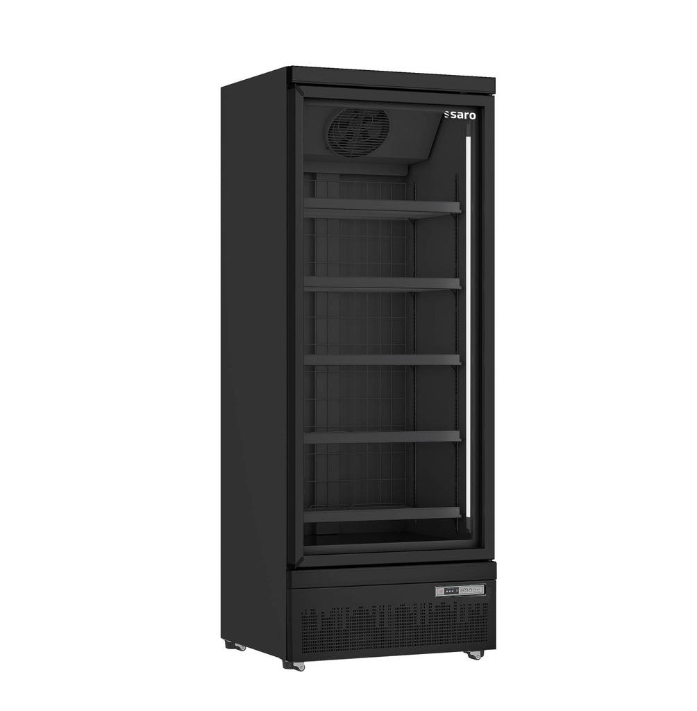 SARO Tiefkühlschrank, Glastür, GTK 560 PRO - schwarz