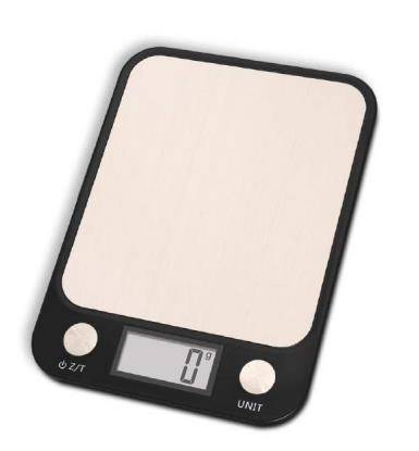 SARO Küchenwaage digit.,Edelst.platte, 5kg, Modell 4797