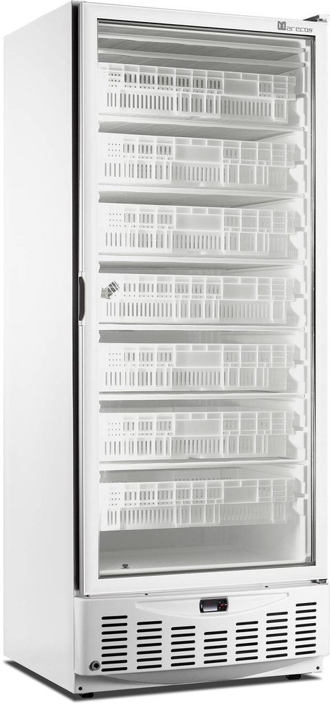 SARO Tiefkühlschrank, Glastür - weiß, Modell MM5 N PV