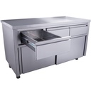 SARO Schiebetürenschrank mit 3 Schubladen, 1400x700mm