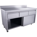 SARO Schiebetürenschrank, 3 Schubl.,Aufkant.,1400x700mm