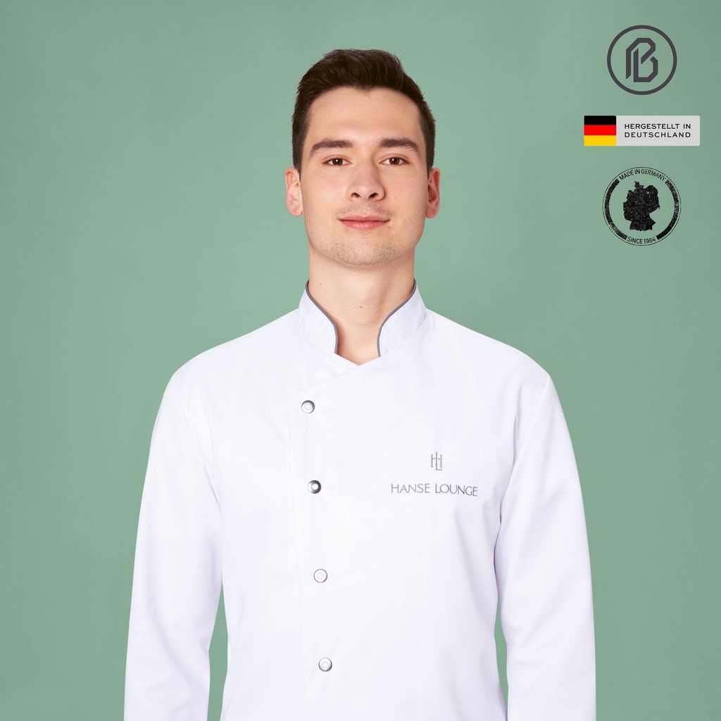 Herren-Kochjacke Soft-Anton, weiss