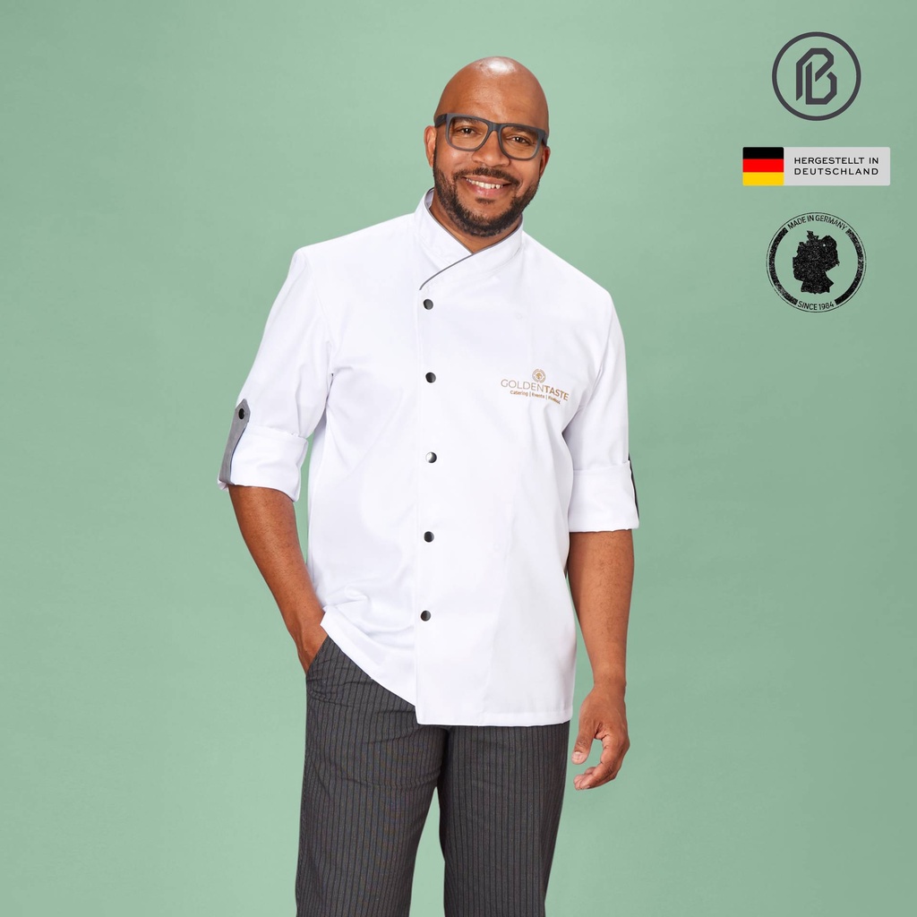 Fifty-Finix, weiße Kochjacke