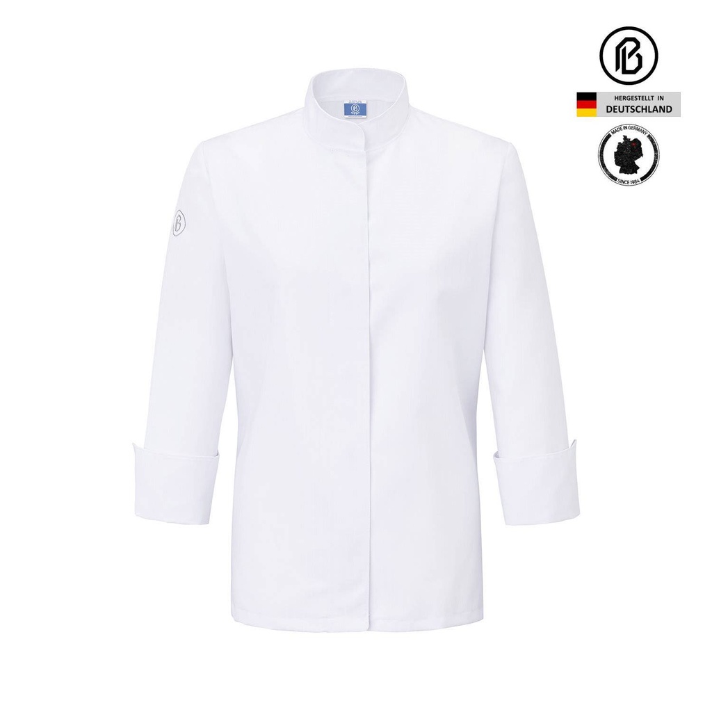 Organic-Zoe Damenkochjacke, naturweiß