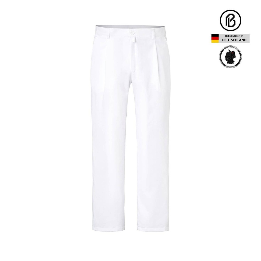 weisse Kochhose mit Bundfalten