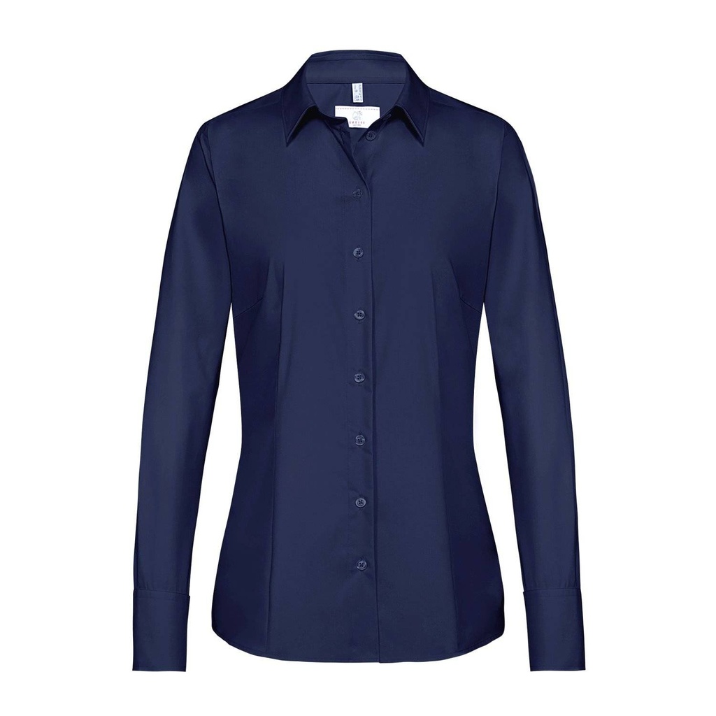 Basic-Bluse, marineblau