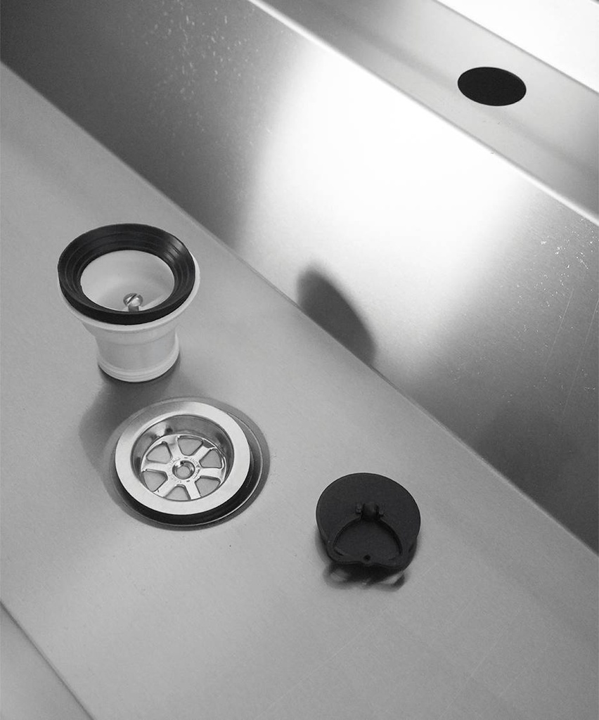 Waschbecken 1 aus Edelstahl, 600 x 468 x 438 mm