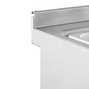 Entry 700 Neutral aus Edelstahl, 800 x 700 x 920 mm