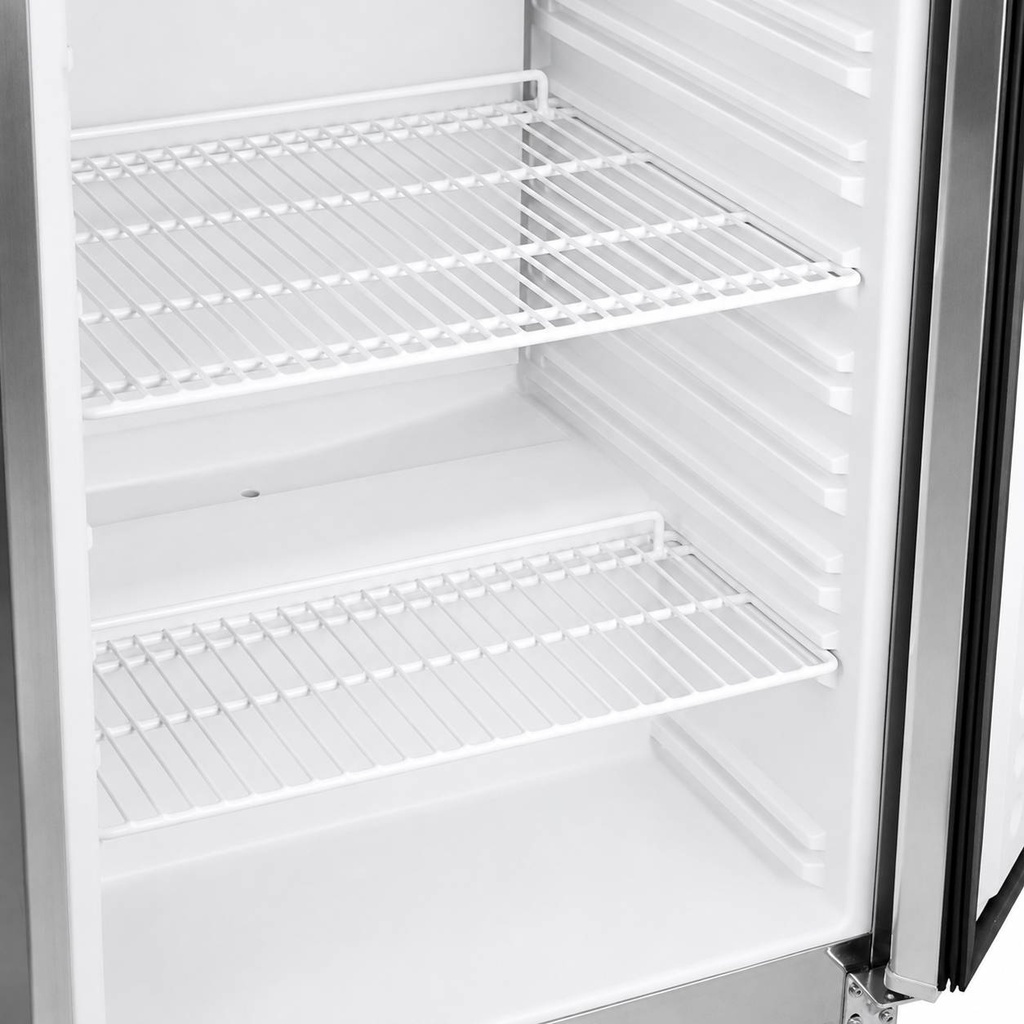 Kühlschrank 1 aus Edelstahl, 600 x 585 x 1850 mm, 350 L