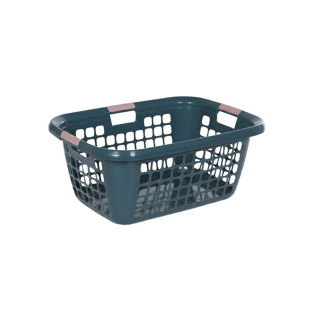 Wäschekorb "65 Easy" eckig mittel mit 3 Griffen, 65 cm x 48 cm x 28 cm, Kunststoff | anthrazit