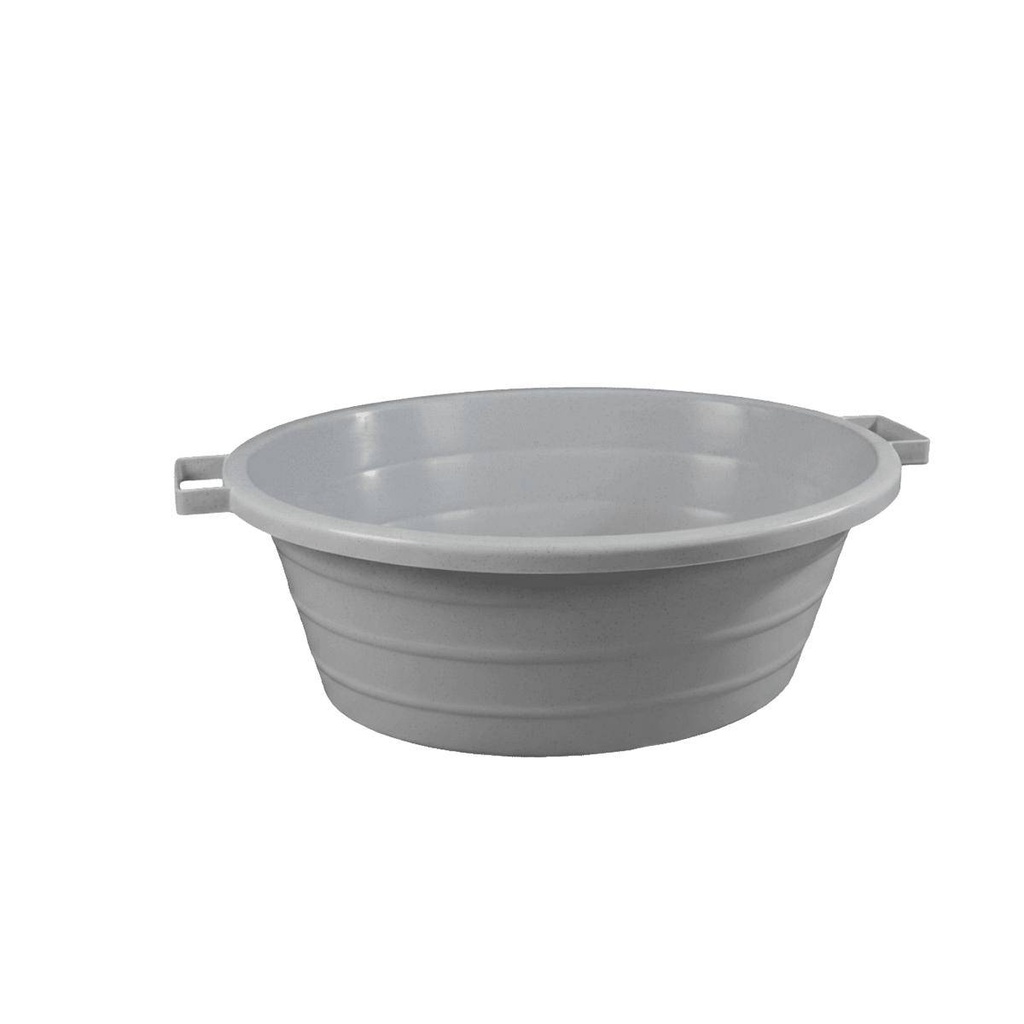 Wanne oval schwere Ausführung, 84 Liter, 85 cm x 65 cm x 32 cm | rauchgrau