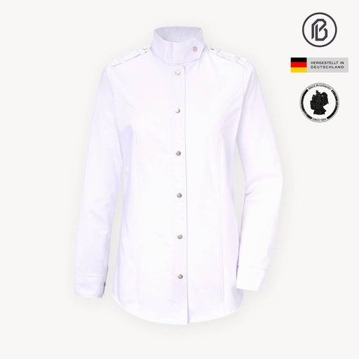 Facile-Severina, weiße Damenkochjacke