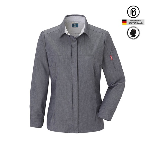 Treck-Dolly, Damenkochjacke in Denim-Optik