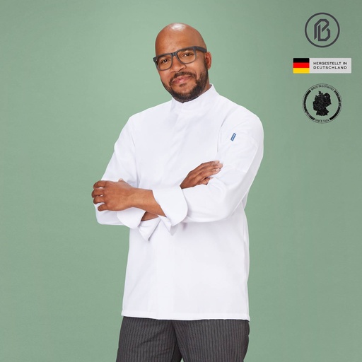Chef-Zero, weisse Kochjacke für Herren