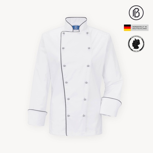 Buran-Spina, weiße Damen-Kochjacke