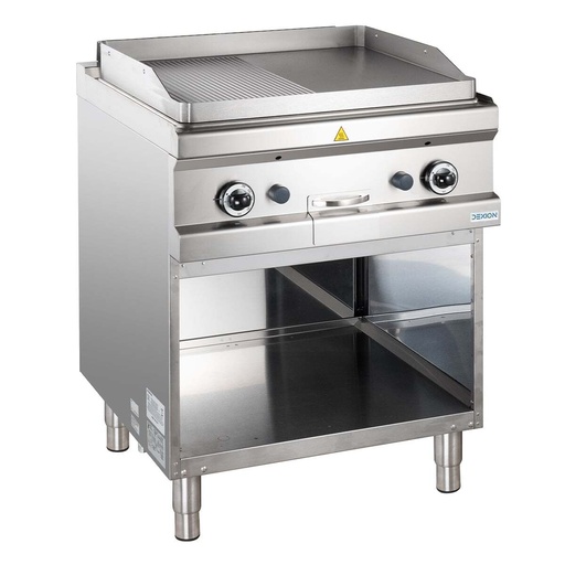 Gasgrillplatte Serie 700 - 70/70 - ½ glatt, ½ gerillt