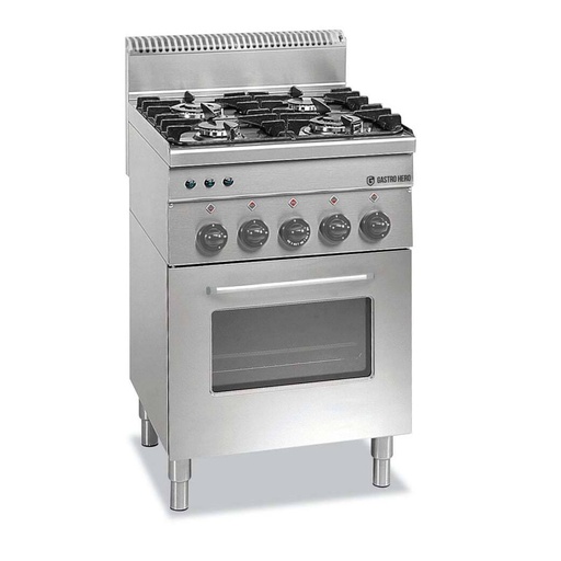 Gasherd Serie 600 - 60/60 mit Elektrobackofen,  Umluft und Elektrogrill