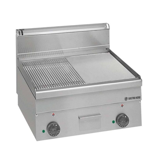 Elektro-Grillplatte Serie 600 - 60/60 - 1/2 glatt, 1/2 gerillt Tischgerät - 7,5 kW