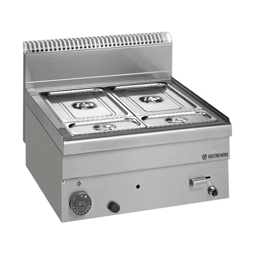 Gas Bain-Marie Serie 600 - 60/60 - GN 1/1+1/4+1/4 - Tischgerät - 5 kW