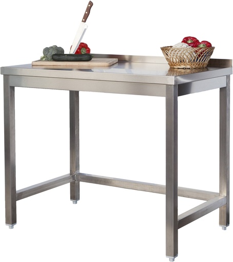 Edelstahl Arbeitstisch Profi 700 x 600 mm - mit Aufkantung