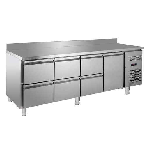 Kühltisch ECO 1/6 mit Aufkantung - GN 1/1